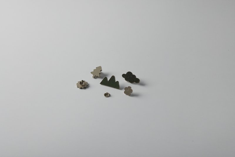 台电山水徽章 | 别针款 | 退役变电箱再制计划 - 徽章/别针 - 其他金属 多色