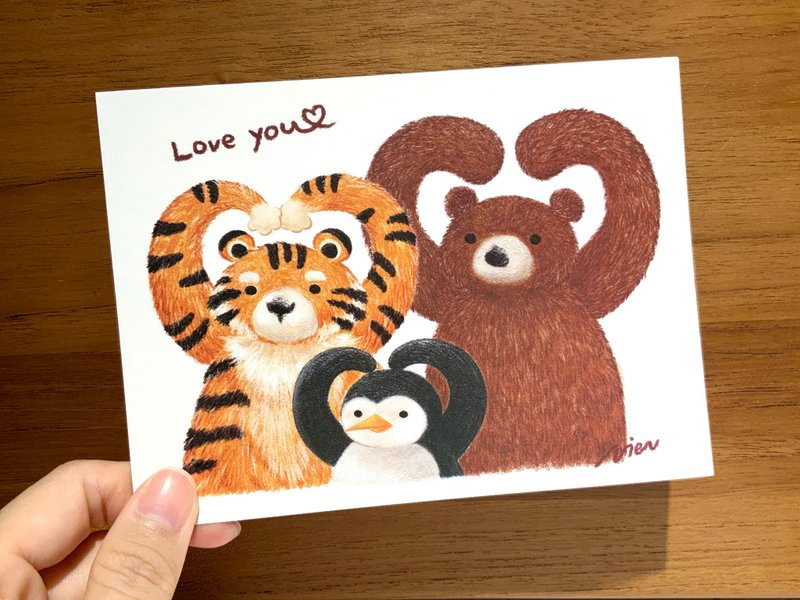 Love you 明信片 - 卡片/明信片 - 纸 白色