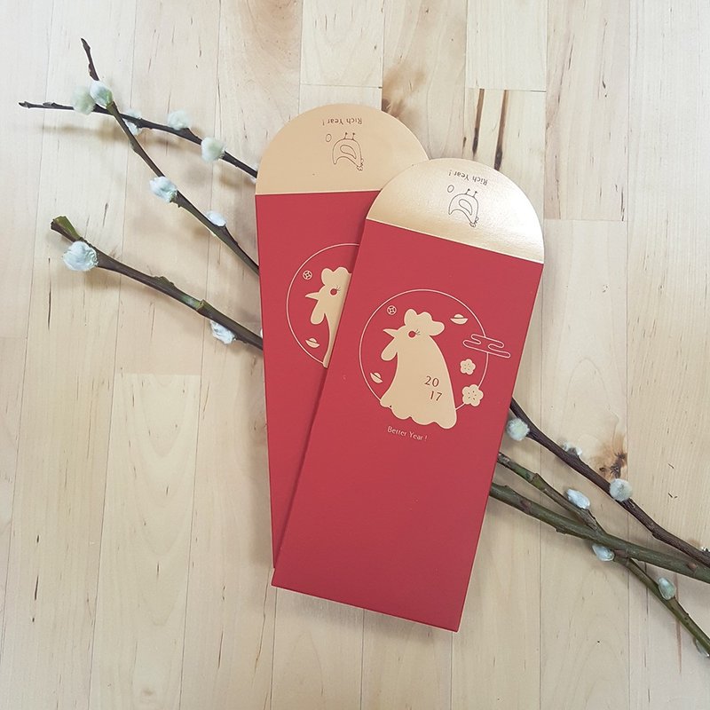 金鸡红包袋5组 - 红包/春联 - 纸 红色