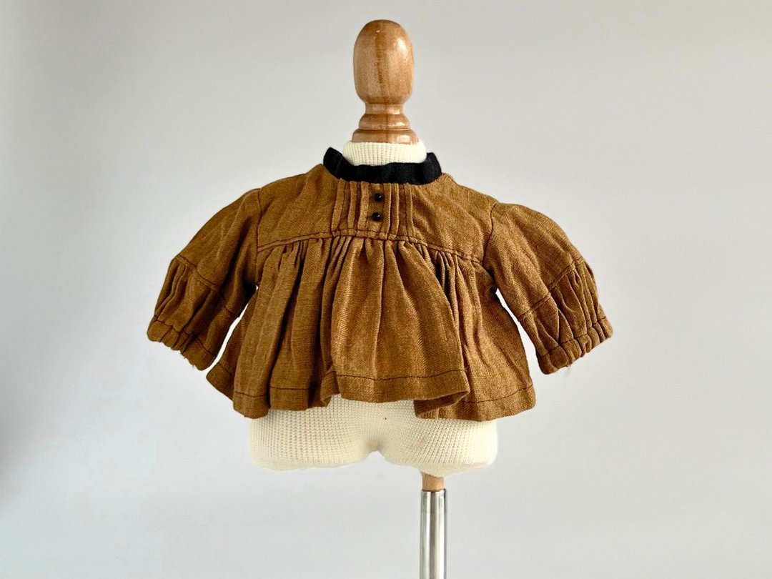 立领衬衫 棕色 玩偶服饰 - 玩具/玩偶 - 棉 咖啡色
