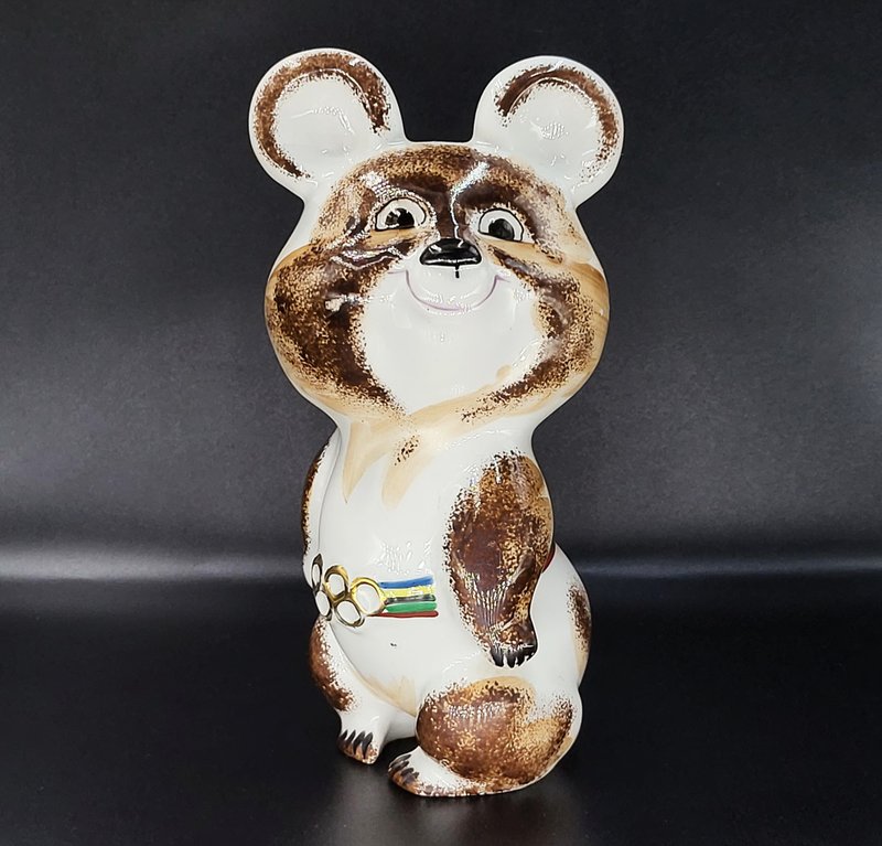 Bear MISHA mascot Olympic Games Moscow USSR 1980 KOROSTEN - 摆饰 - 瓷 多色