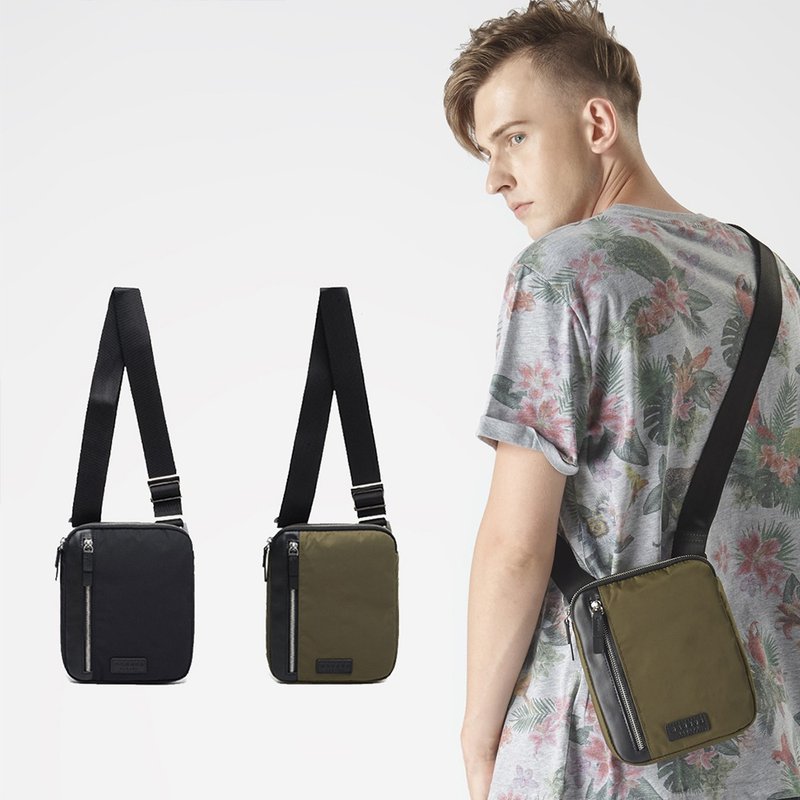 MARSUS PELEE 尼龙百搭侧背包 旅行逛街小背包 - 侧背包/斜挎包 - 环保材料 蓝色