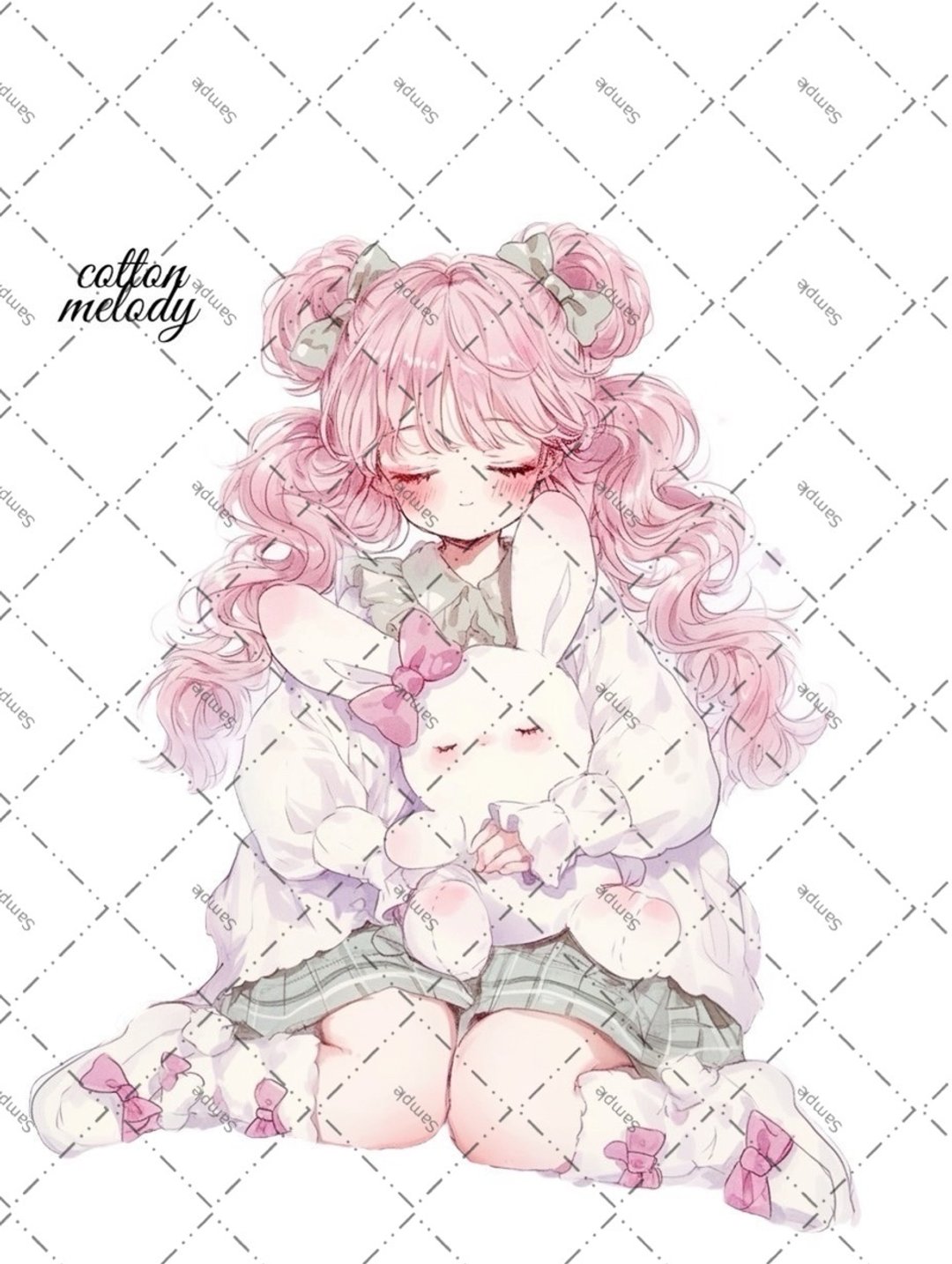 original sticker no.1788 人物贴纸 原创贴纸 原创人物贴纸 装饰贴纸 cotton melody - 贴纸 - 纸 