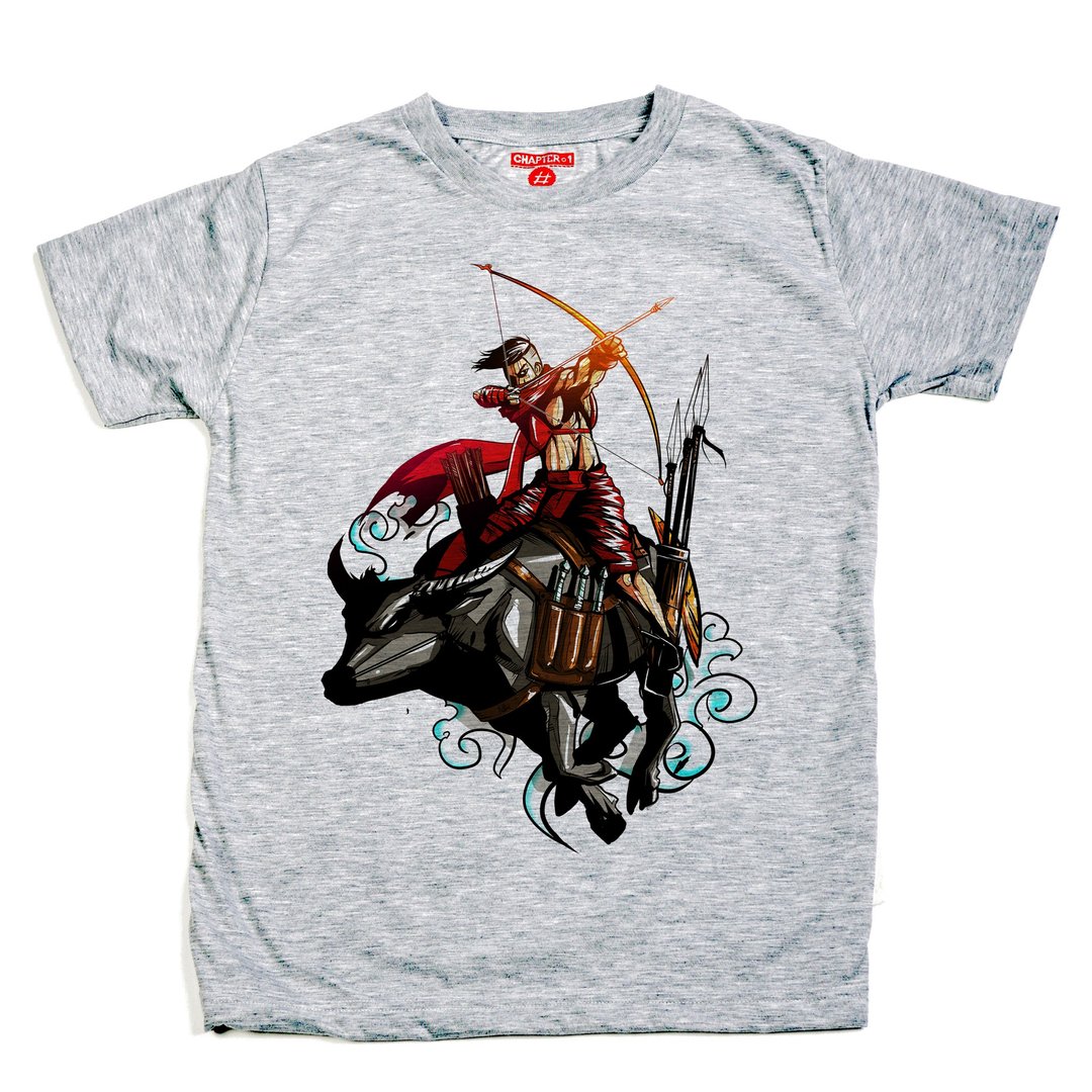 The arrow buffalo unisex men woman cotton mix Chapter One T-shirt - 男装上衣/T 恤 - 棉．麻 白色