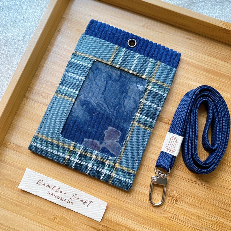 证件套 识别证卡套 悠游卡套 挂颈卡套 Card Holder 绿色格纹款 - 证件套/卡套 - 棉．麻 