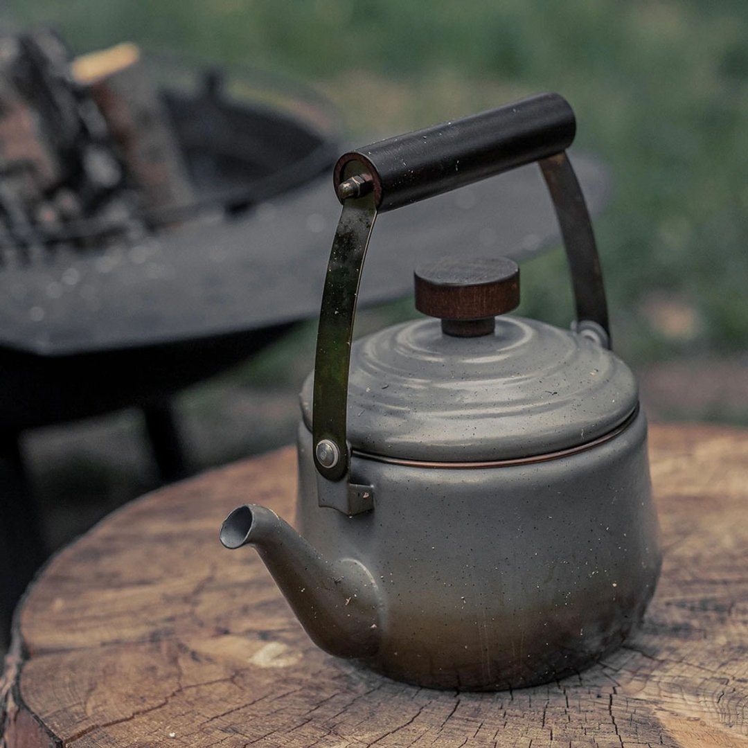 Barebones 珐琅茶壶 Enamel Teapot CKW-379 / 石灰 - 露营用品 - 其他金属 灰色