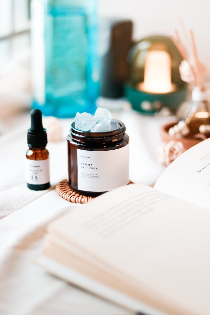 天青石 水晶 扩香器 MINI | 开运小物 婚礼小物 送礼 - 香薰/精油/线香 - 半宝石 