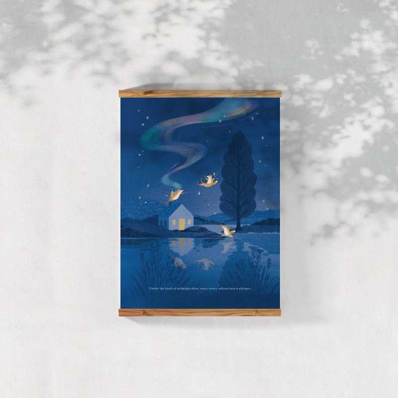 星辰无忧夜  | 插画A4海报 - 海报/装饰画/版画 - 纸 