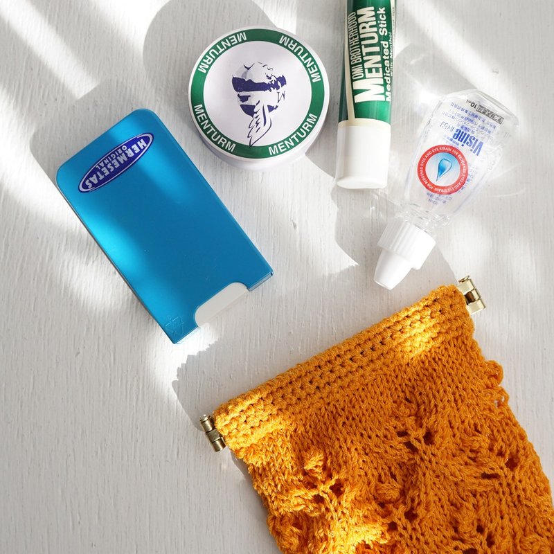 Ba-ba 手作钩针弹簧口金包 No.B11 - 化妆包/杂物包 - 其他材质 橘色