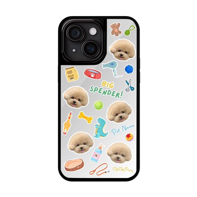 定制化宠物似颜绘Big Spender Dog镜面手机壳 (MagSafe) iPhone - 手机壳/手机套 - 压克力 