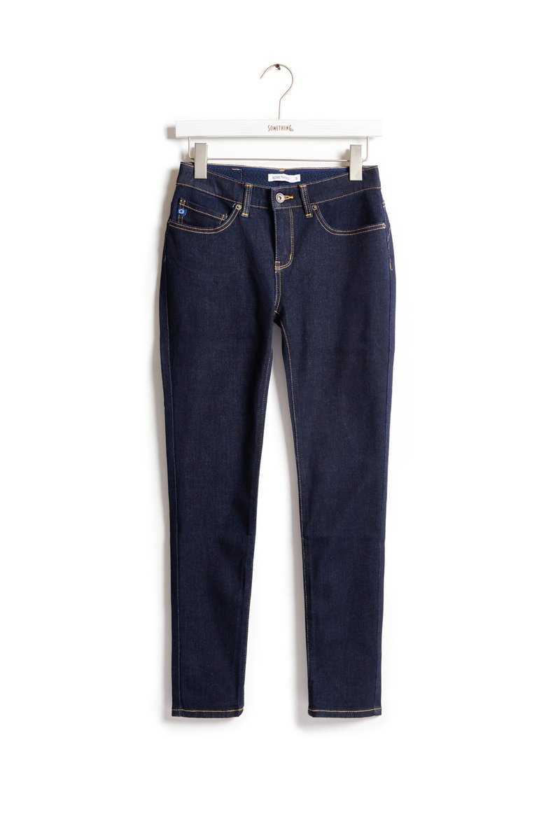 SOMETHING  四面弹蜜桃窄管牛仔裤 (原蓝色)#裤子#紧身裤#窄管裤 - 女装长裤 - 棉．麻 蓝色