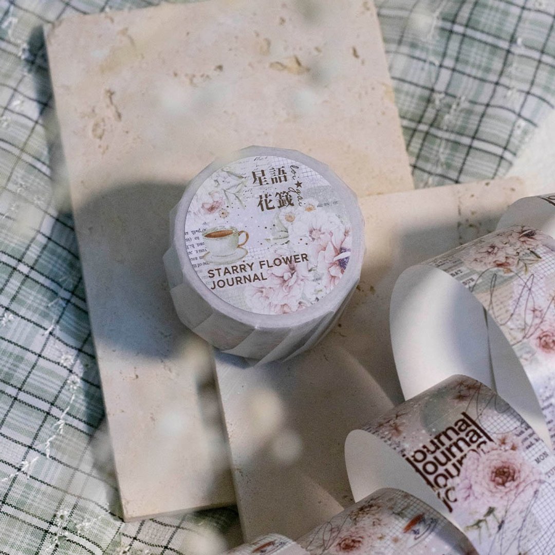 GAI TAIWAN 联名 - 星语花签 3cm 标签贴 - 纸胶带 - 纸 绿色