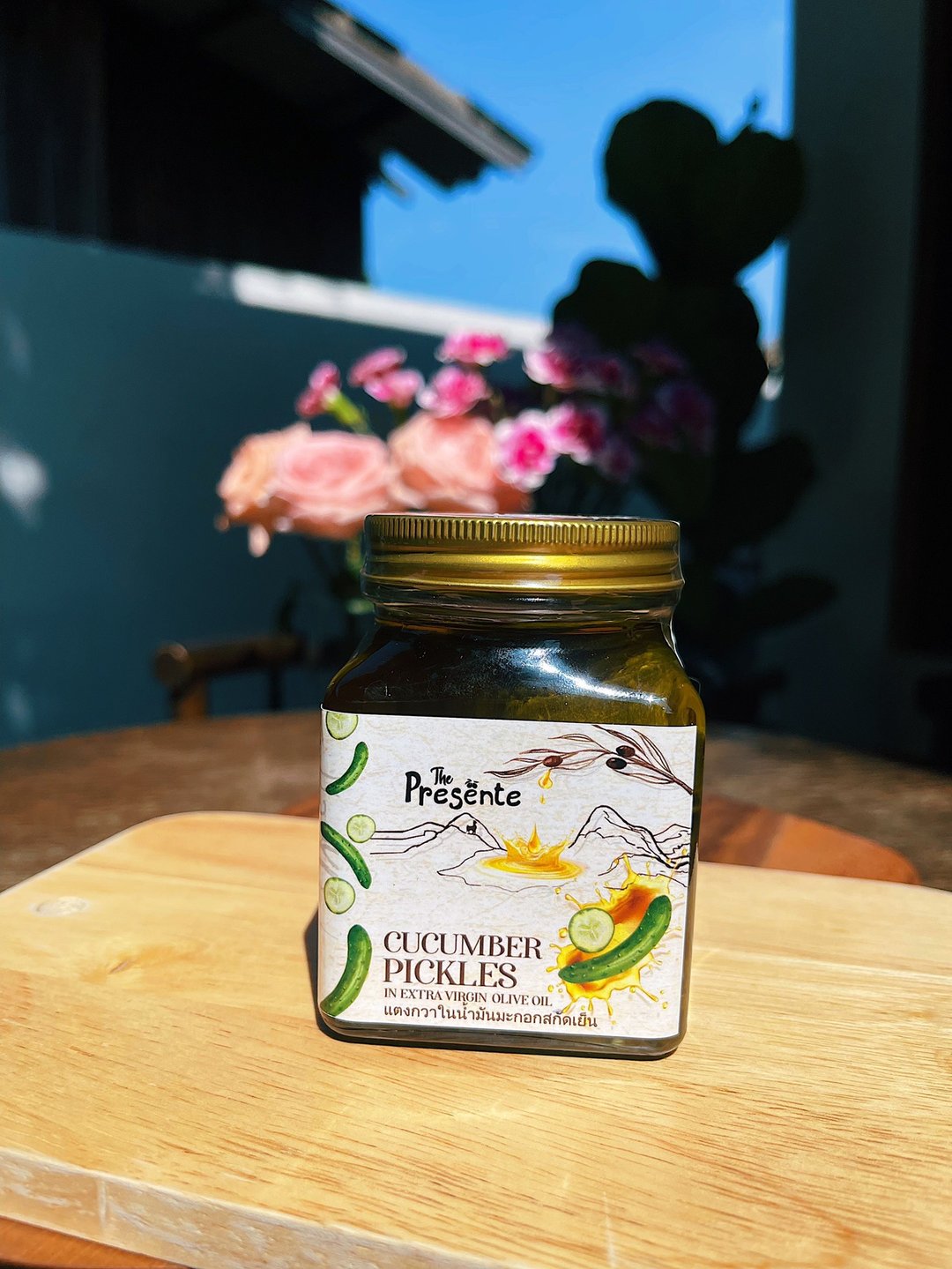Home Made Healthy Marinated Organic Cucumber in Extra Virgin Olive Oil. - 健康/养生 - 玻璃 透明