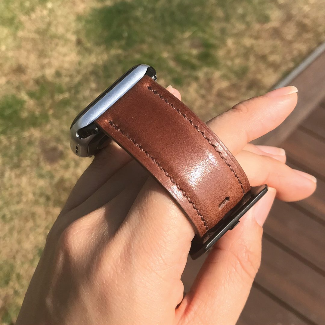 【AppleWatch表带】日本枥木牛皮系列/法国防汗皮/厚芯款/轻巧款 - 表带 - 真皮 多色