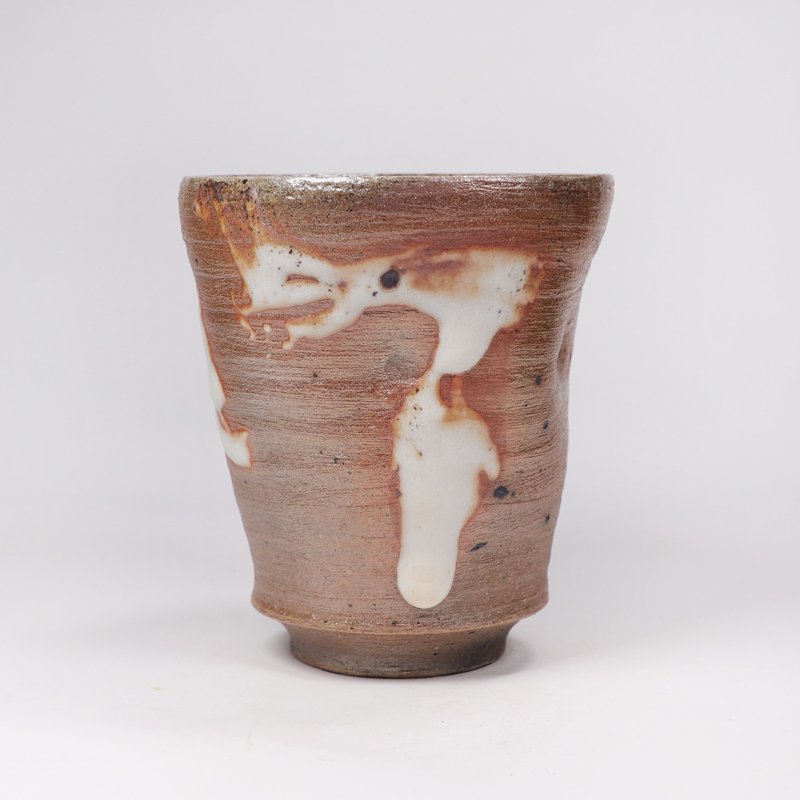 明芽窑 l 柴烧志野云纹茶杯汤吞 H2 - 茶具/茶杯 - 陶 咖啡色