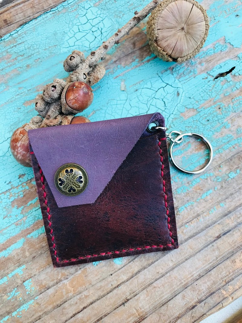 革外零钱包 - 零钱包 - 真皮 紫色