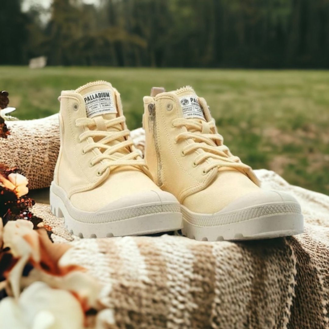 PALLADIUM PAMPA 9色经典拉链款潮流帆布军靴 鹅蛋黄 79101-713 - 女款休闲鞋 - 棉 多色