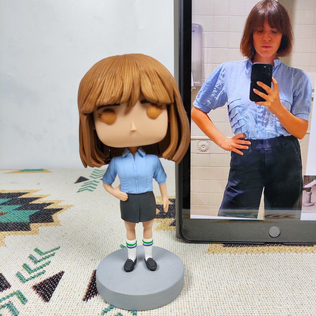 纯手工定制美国Funko Pop 自画肖像公仔娃娃男朋友老公生日礼物 - 玩偶/公仔 - 粘土 多色