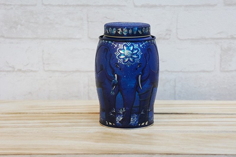 【新年礼物│交换礼物】Williamson Tea威廉森茶--璀璨星空大象茶罐(内含法式伯爵茶/20个原叶三角立体茶包) - 茶 - 其他金属 蓝色