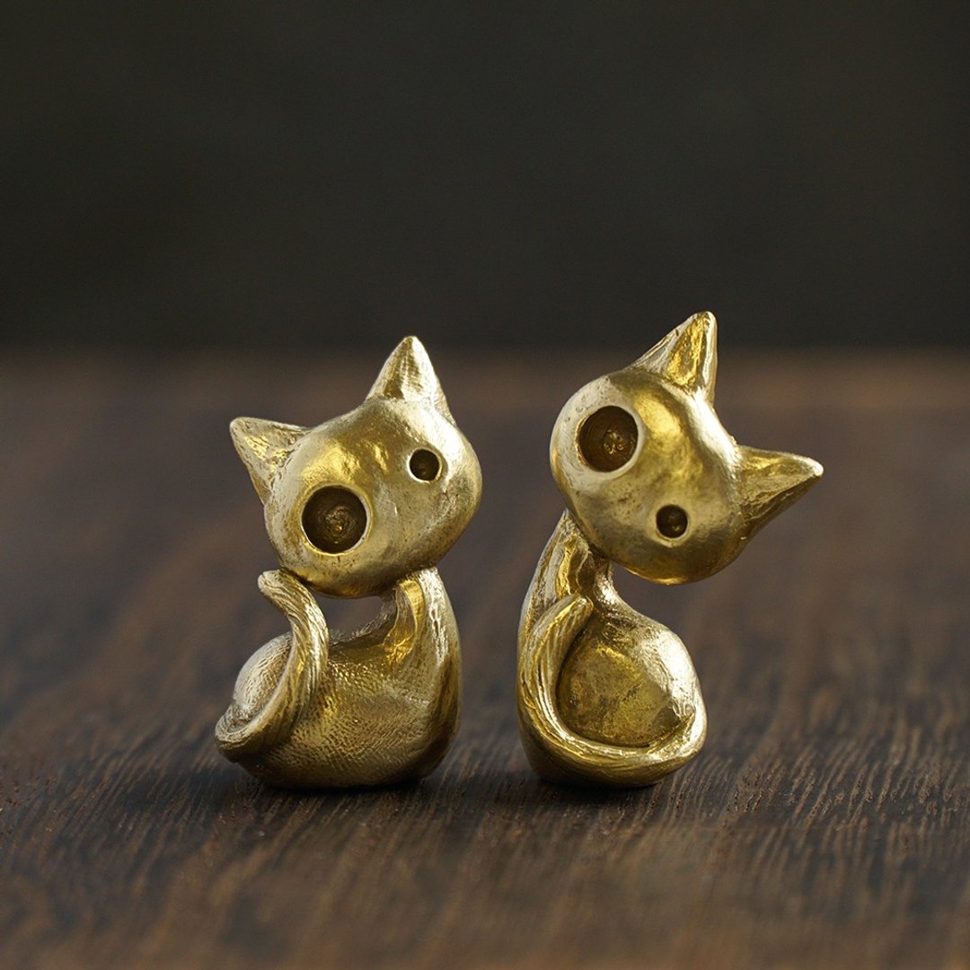 灵猫 The Cat 黄铜小偶摆饰 - 摆饰 - 铜/黄铜 金色