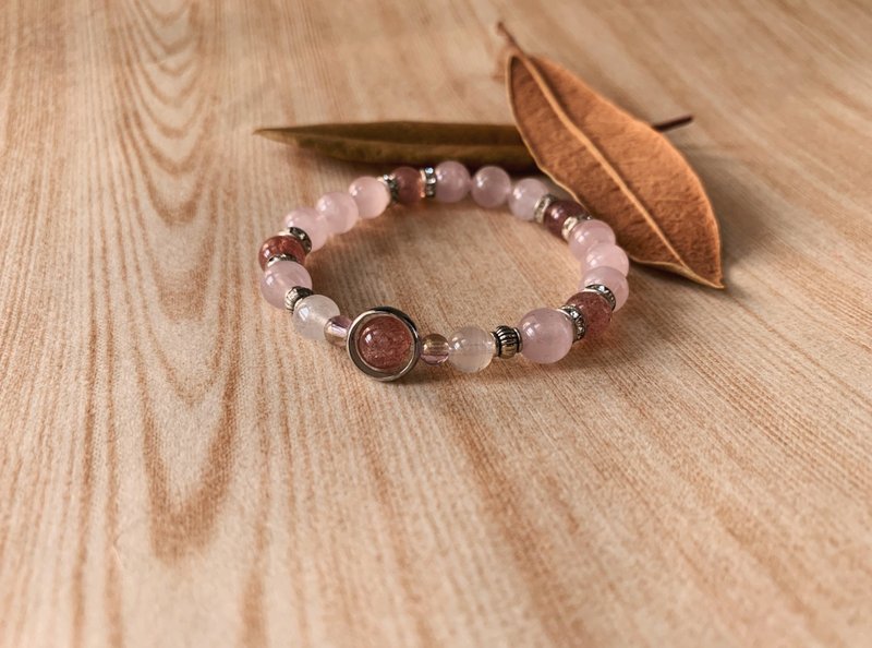 【水晶系列】粉晶草莓晶手链 - 手链/手环 - 水晶 粉红色
