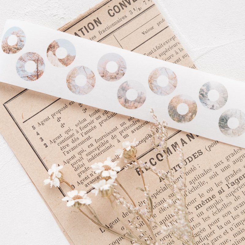 碎片-圆 / 纸胶带 - 纸胶带 - 纸 白色