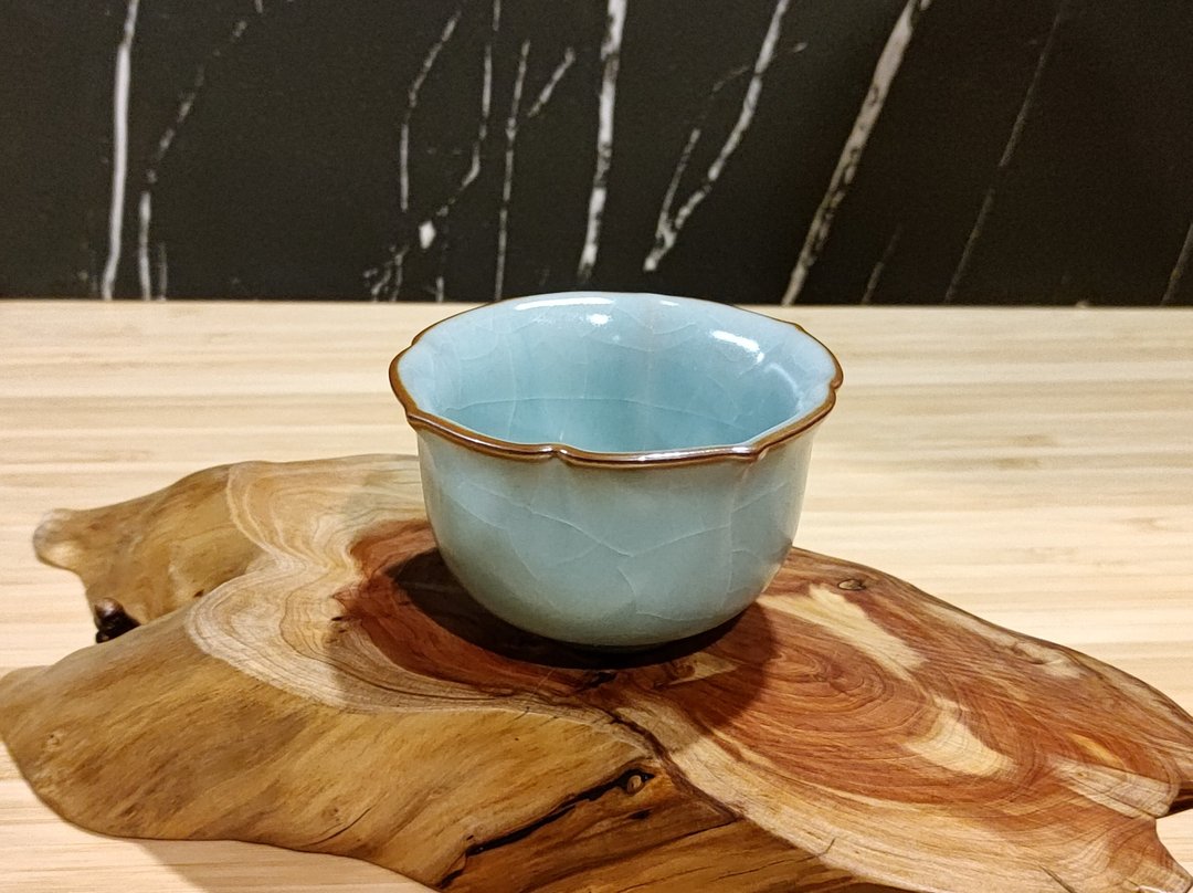【沐春生活】祥亿窑 汝窑 幸福茶杯 莺歌名家叶敏祥作 - 茶具/茶杯 - 瓷 