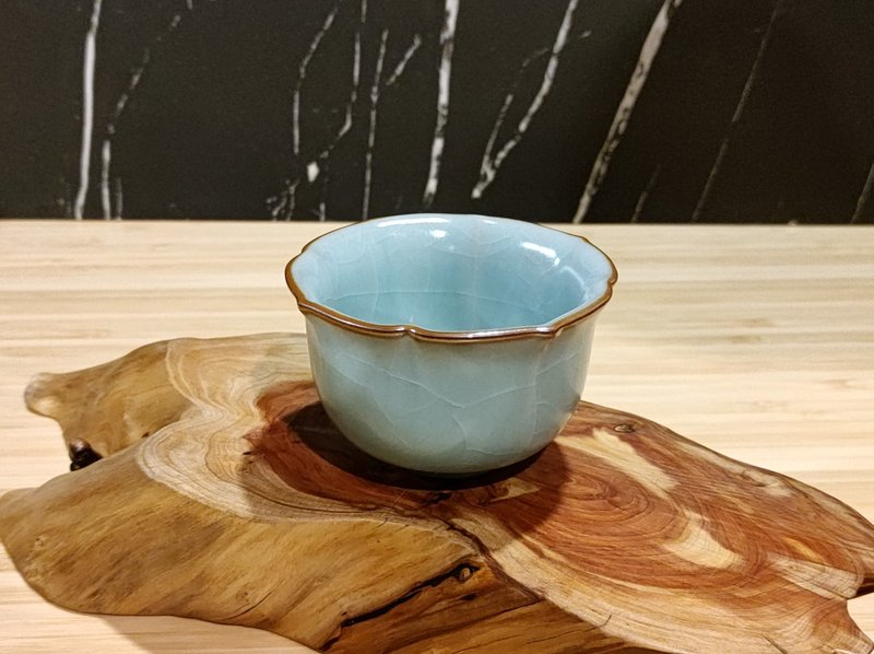 【送礼好物】祥亿窑 汝窑 幸福茶杯 莺歌名家叶敏祥作 - 茶具/茶杯 - 瓷 