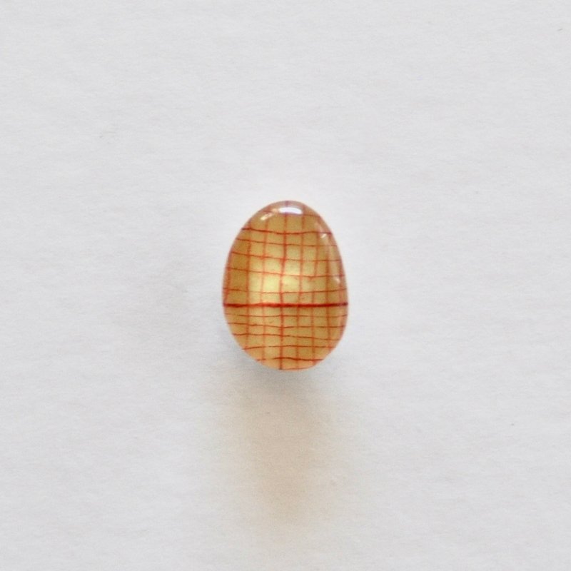 铜版画碎片别针 #0033 - 胸针 - 树脂 橘色