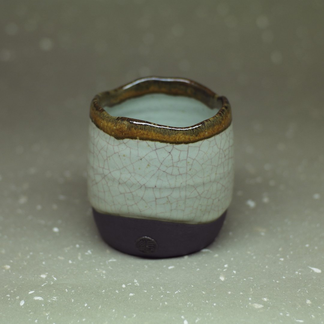 粉青釉 山口桶型水杯 A 手作陶器 - 其他杯子 - 陶 