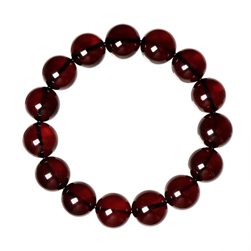 【正佳珠宝】琥珀血珀 顶级高净体樱桃血珀 14.3-14.8mm 琥珀血珀 - 手链/手环 - 半宝石 多色