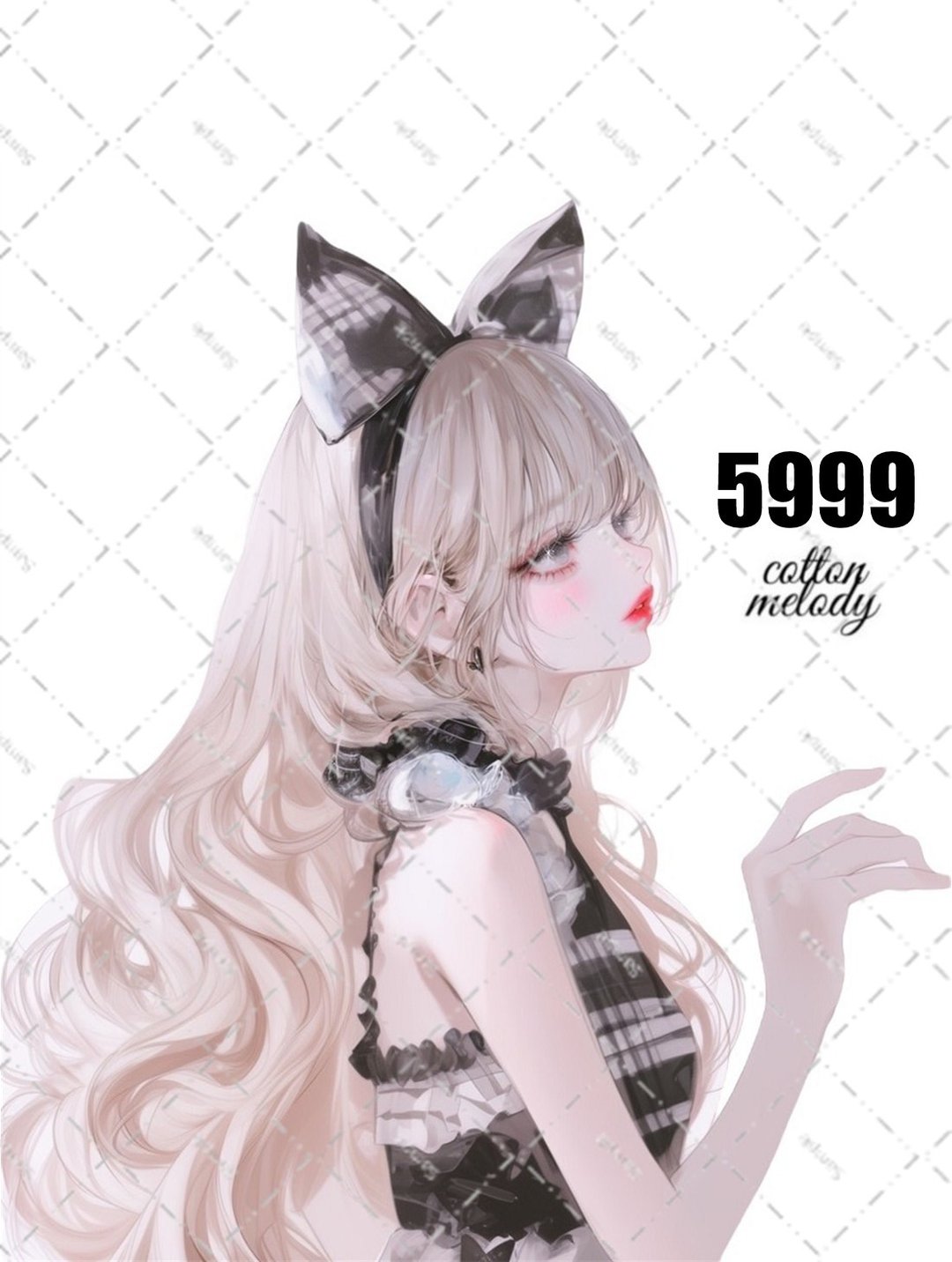 original sticker no.5999 人物贴纸 原创贴纸 人物贴纸 女孩贴纸 原创人物贴纸 - 贴纸 - 纸 
