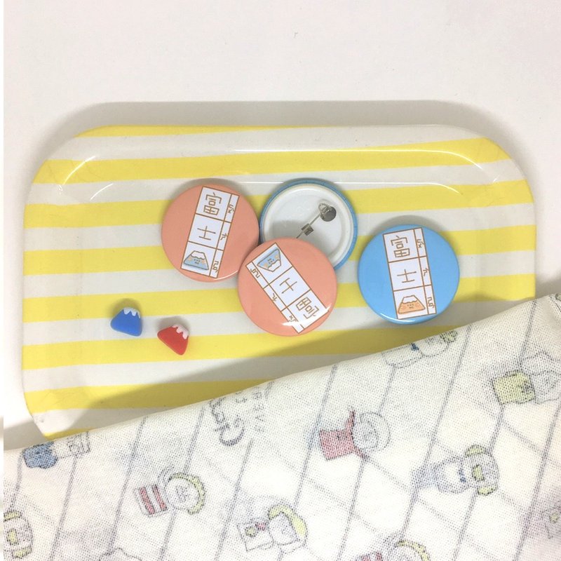 狗狗夹星/原创胸章别针/富士山 - 徽章/别针 - 塑料 