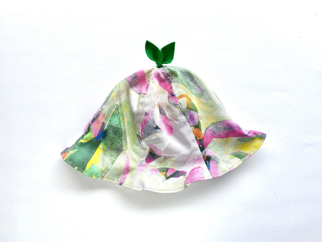Big and big leaf hat spring wind - 婴儿帽/发带 - 棉 多色