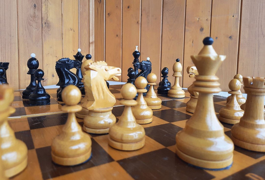 Grandmaster tournament Soviet chess set -  big wooden weighted chess pieces USSR - 桌游/玩具 - 木头 多色