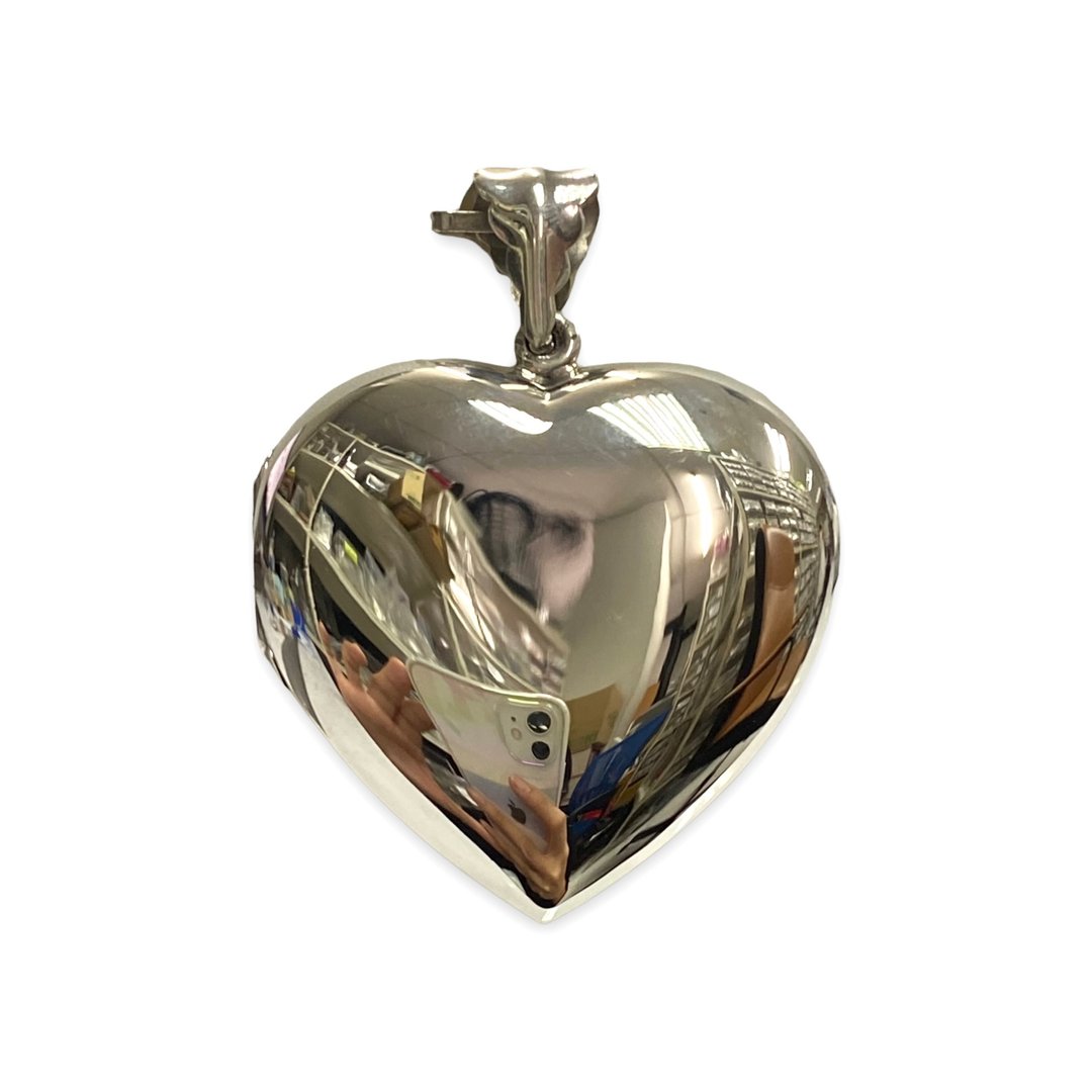 Classic Heart Locket Pendant with Photos ,Memorial Locket 925 Sterling Silver - 项链 - 纯银 银色
