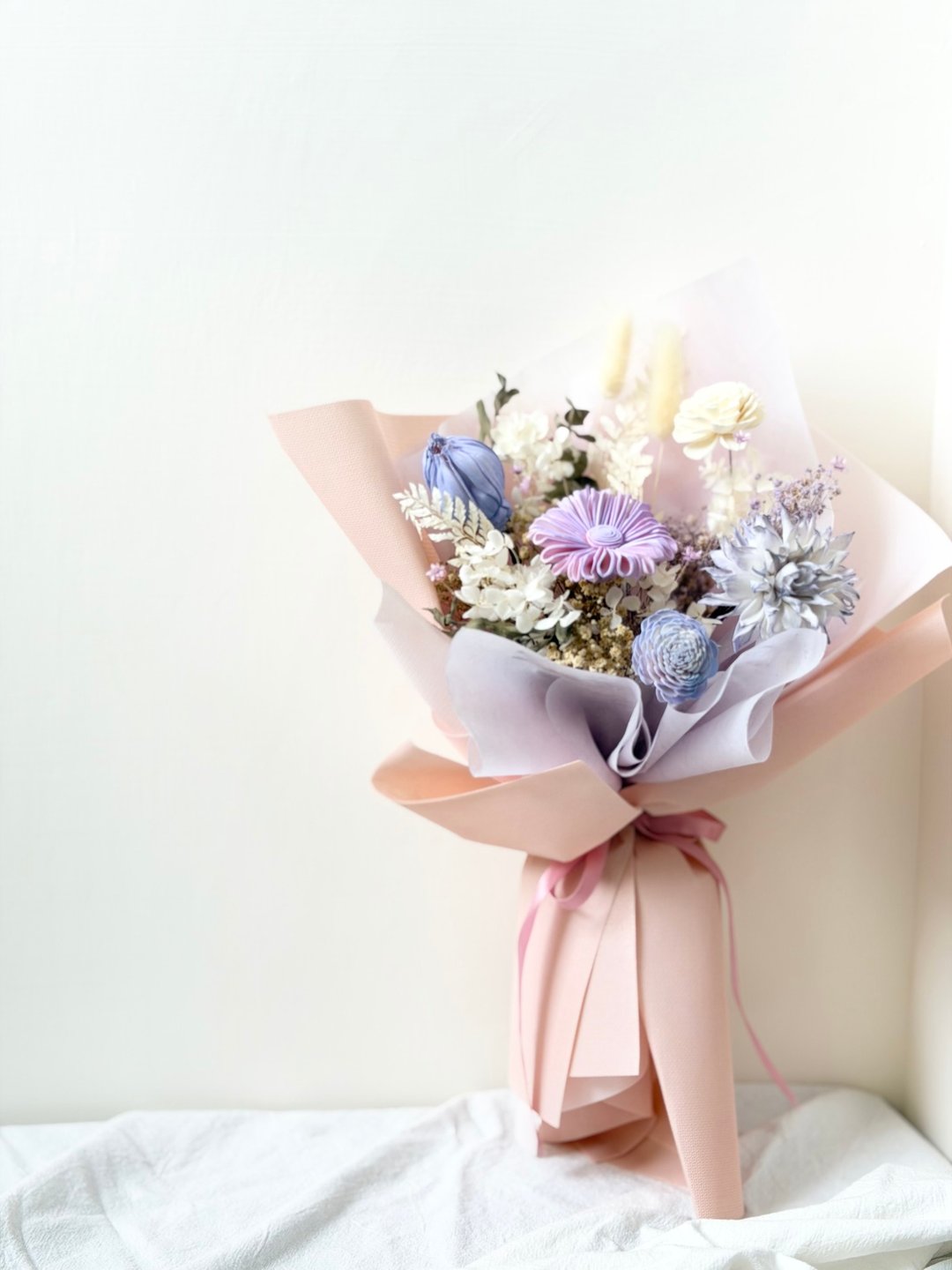 紫嫣粉 干燥花永生花束 告白花束 生日礼物 母亲节花束 毕业花束 - 干燥花/捧花 - 植物．花 多色
