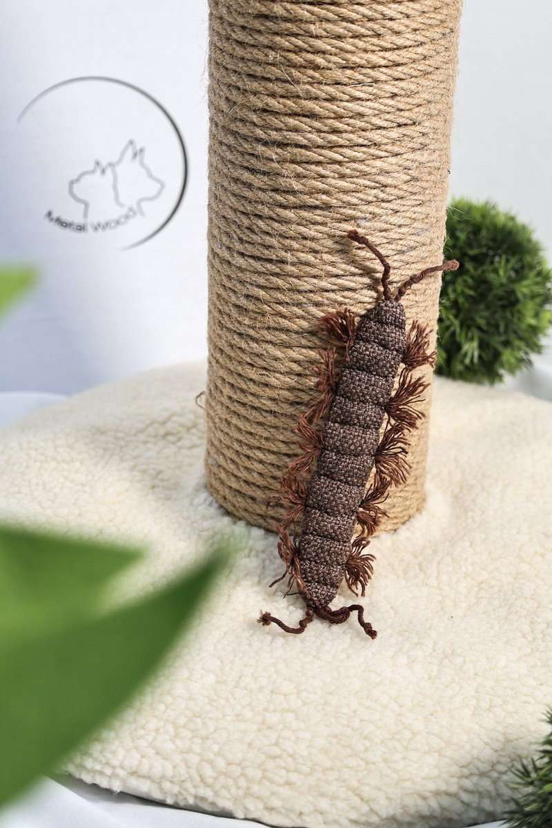 恶趣味逗猫棒 cat teaser  / 蜈蚣Centipede 手作 猫玩具 吊饰 - 玩具 - 其他材质 多色