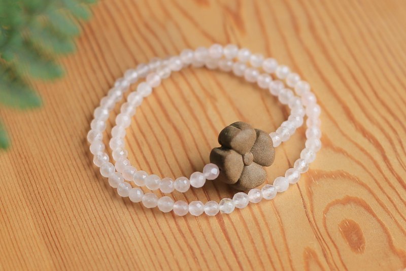 壹染指香品 | 古方 清远香 | 天然合香 双圈粉水晶手串 | 香养生 - 手链/手环 - 植物．花 