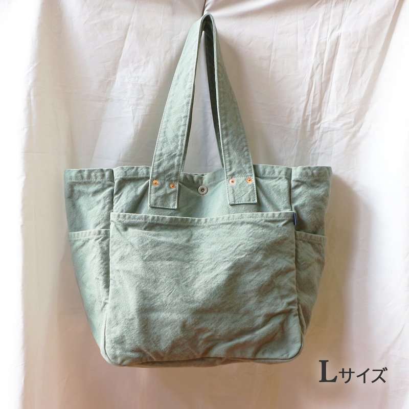 托特工作包 L 尺寸【2025 秋冬限定色・银鼠】(VC-3L) - 手提包/手提袋 - 棉．麻 绿色