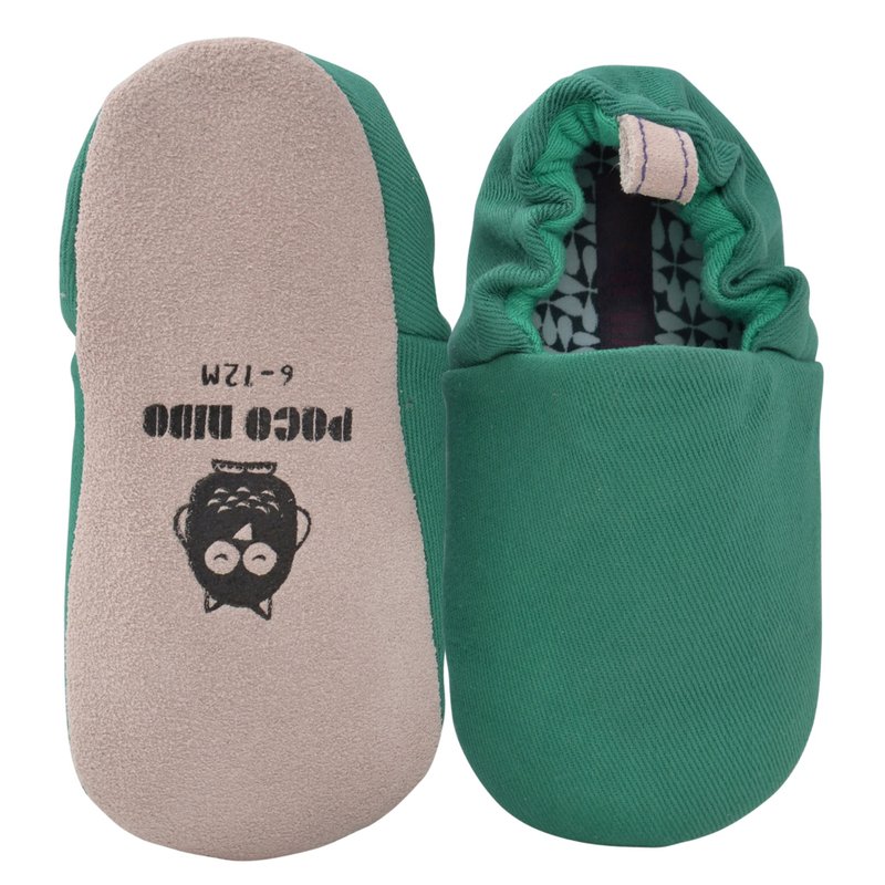Poco Nido (英国) 婴儿 BB鞋 学行/学步鞋仔 -  净色 翡翠绿 - 婴儿鞋 - 棉．麻 