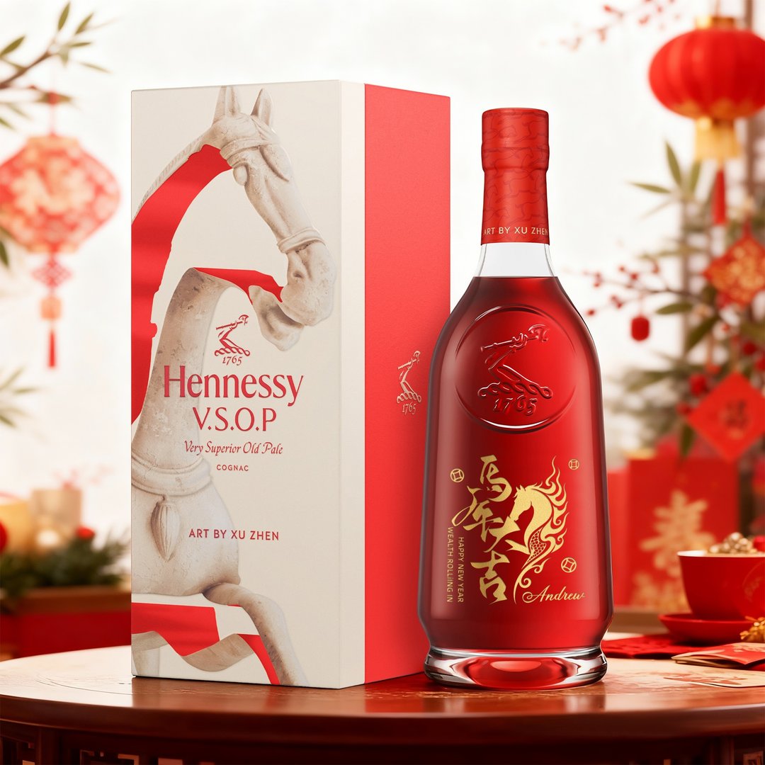 2026 CNY Gifts | 轩尼诗V.S.O.P干邑 定制化文字雕刻新年礼物 - 酒类 - 玻璃 