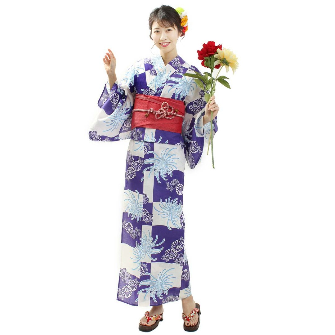 日本 和服 女性 浴衣 腰封 2件组 F Size x86-29b yukata - 其他 - 棉 紫色