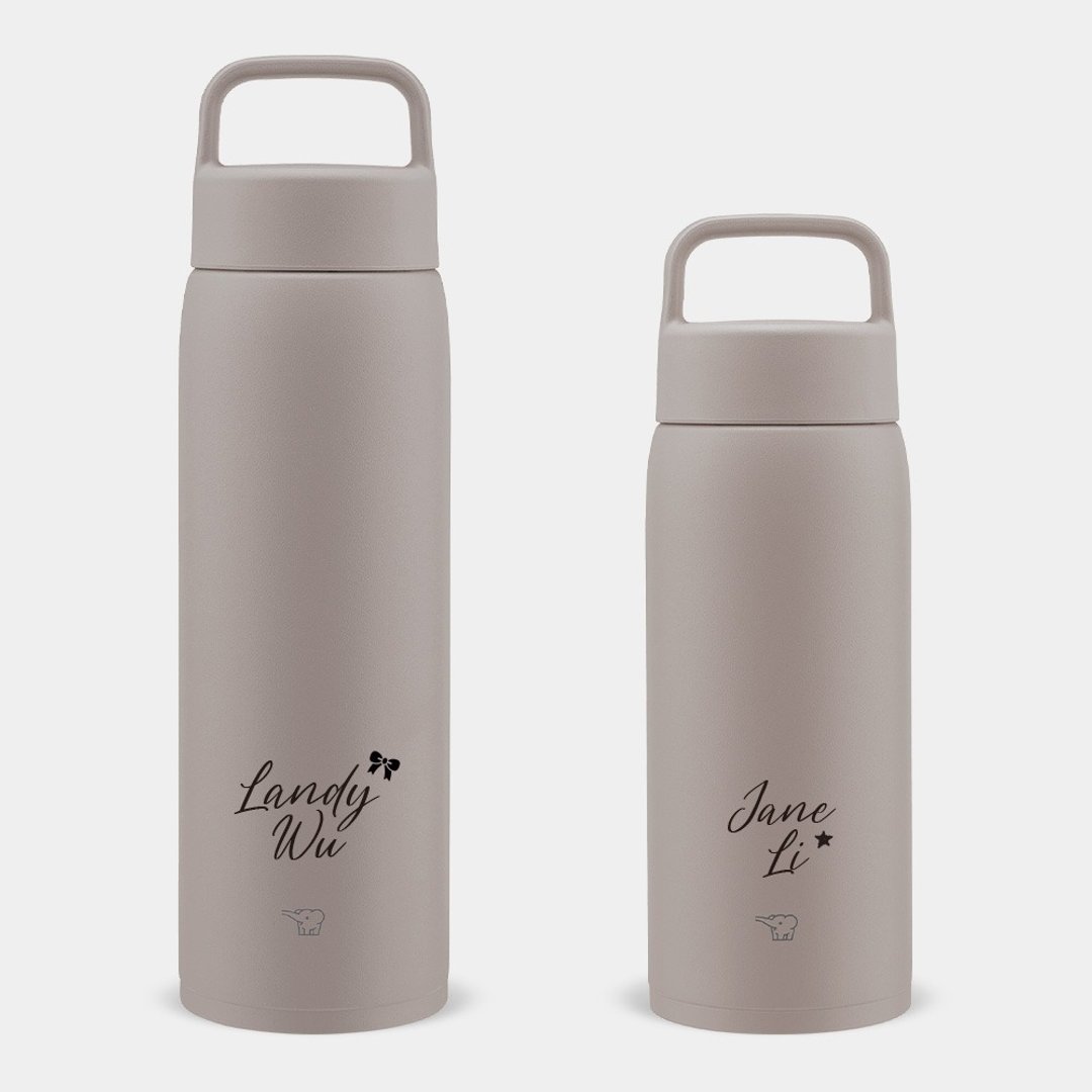 【定制化礼物】小图 定制文字 提把象印保温瓶 800/1000ml PU010 - 保温瓶/保温杯 - 不锈钢 灰色