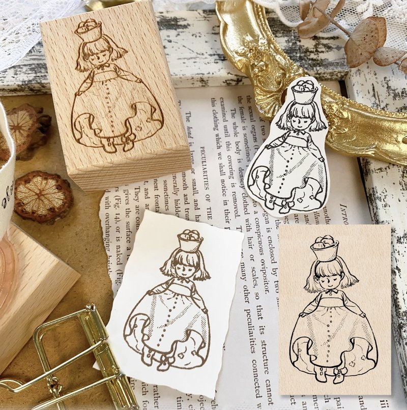 童心 (遊樂園) 木質手帳印章 - 印章/印台 - 其他材质 卡其色