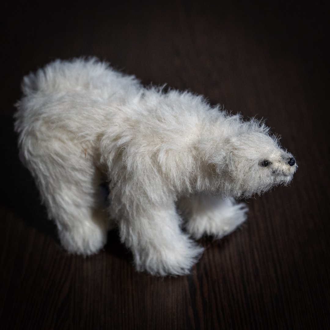 Stuffed Teddy Bear  - Realistic Mohair Polar Teddy Bear - 玩偶/公仔 - 其他材质 白色