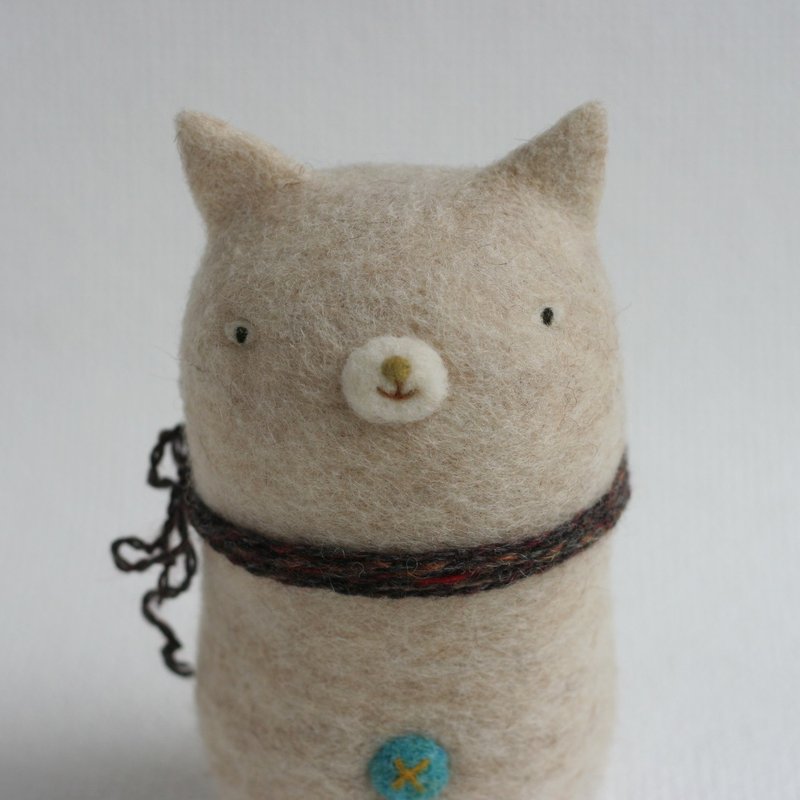 Wool Kitten Dharma (white) - 玩偶/公仔 - 羊毛 白色