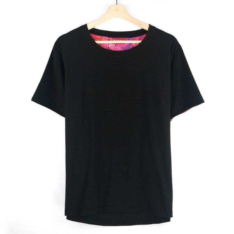 Cycling T-shirt  (几何折袖) 满足平日与骑车穿着的休闲车衣 - 男装上衣/T 恤 - 其他人造纤维 黑色