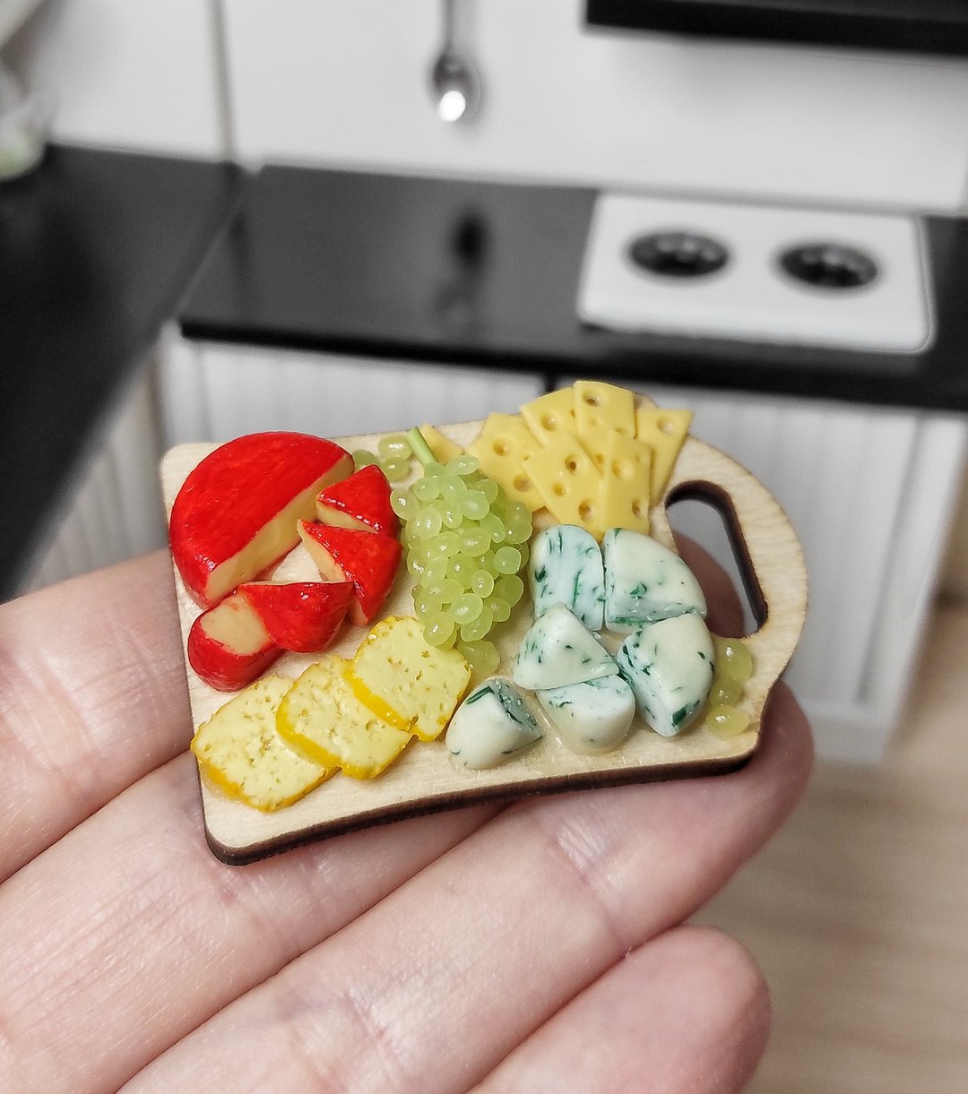 Cheese Board - Cheese platter - realistic polymer clay cheese - Cheese - sale - 玩偶/公仔 - 粘土 