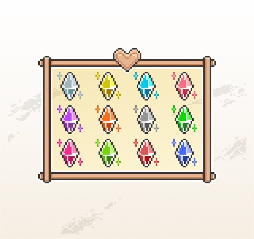Twitch小奇点及订阅者徽章/忠诚徽章套图/像素风/闪亮七彩宝石 - Logo 设计/图案设计 - 其他材质 